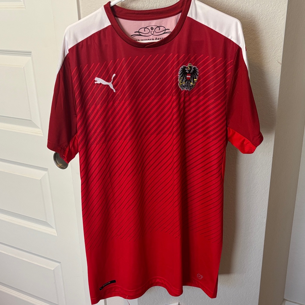 2016 Austria Home Puma Dry Cell Jersey Mens Xl